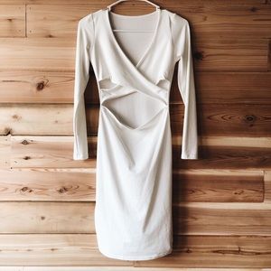 Memorose Long Sleeve Cut-Out Bodycon Midi Dress